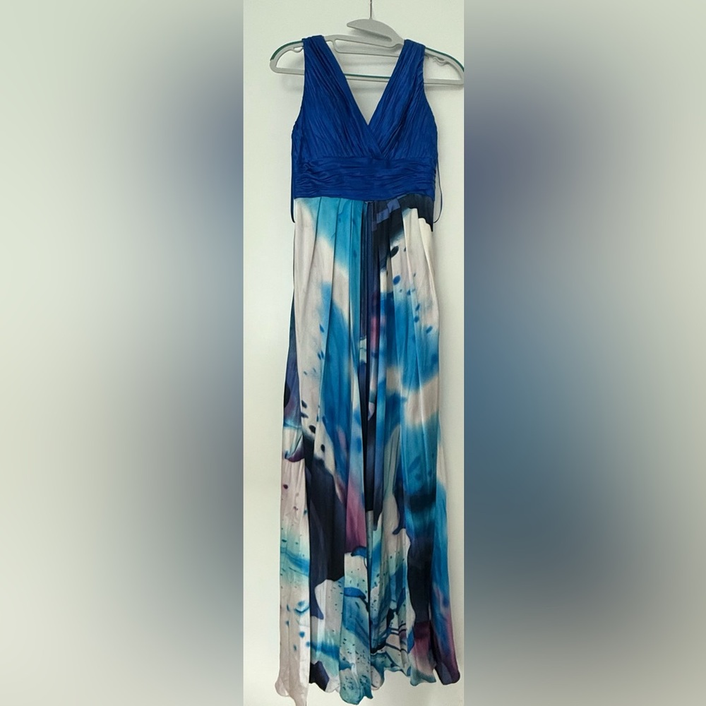 Nina Austin Blue and White Maxi Sundress for Weddings
